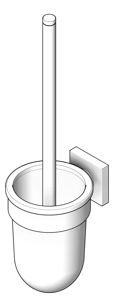 3D Shaded Image of ToiletBrushHolder Phoenix Radii WithBrush SquarePlate