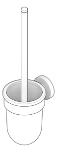 3D Documentation Image of ToiletBrushHolder Phoenix Radii WithBrush RoundPlate