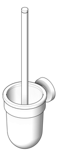 3D Shaded Image of ToiletBrushHolder Phoenix Radii WithBrush RoundPlate