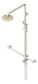 3D Shaded Image of Shower Rail Nero MeccaCare Adjustable TBar OverHead
