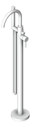 3D Shaded Image of Mixer Freestanding Nero Mecca Dolce Bath Handshower