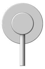 Front Image of MixerTap Wall Abey Lucia Complete