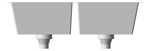 Front Image of Sink Kitchen Abey CUA 340 DoubleBowl Undermount
