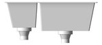 Front Image of Sink Kitchen Abey CUA OneAndOneThirdBowl