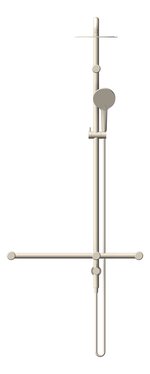 Front Image of Shower Rail Nero MeccaCare Adjustable TBar OverHead