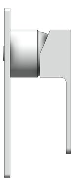 Left Image of MixerTap Shower Nero Celia Rectangular Backplate