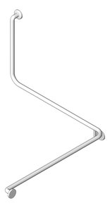 3D Shaded Image of GrabRail 90Deg Enware Wellbeing Corner RH