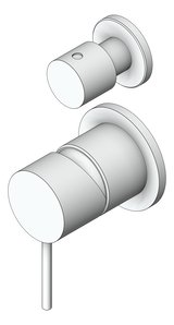 3D Shaded Image of MixerTap Diverter Nero Mecca Split