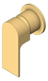 3D Shaded Image of MixerTap Shower Nero Bianca BackPlate Round