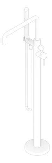 3D Documentation Image of Mixer Freestanding Nero Zen OutdoorHose