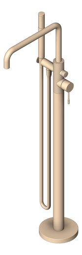 3D Shaded Image of Mixer Freestanding Nero Opal HandShower