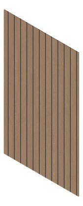 3D Presentation Image of Panel Decorative Laminex Architectural VGroove100 BlackShadowline BlackbuttTrueScale