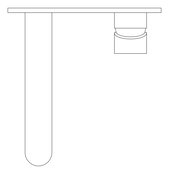 Plan Image of MixerSet Wall Nero Ecco Basin Bath