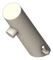 3D Shaded Image of Mixer Hob Nero Commercial Sensor