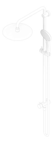 3D Documentation Image of Shower Twin Nero Elgin