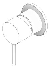 3D Documentation Image of MixerTap Shower Nero Mecca 60mmPlate