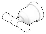 3D Documentation Image of RobeHook SurfaceMount Nero York