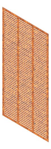 3D Presentation Image of Panel Acoustic Keystone KeyPly KS3 2400x1200 HoopPly JarrahStain