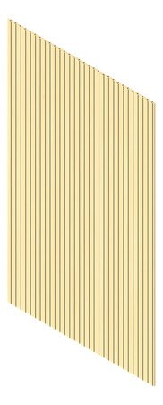 3D Presentation Image of Panel Decorative Laminex Architectural Batten40 BlackShadowline TasmanianOakTrueScale