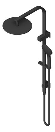 3D Shaded Image of Shower Twin Nero Bianca