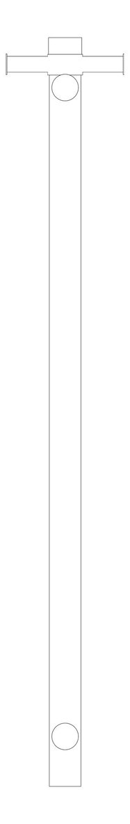 Plan Image of TowelRail SurfaceMount Nero Mecca Vertical Heated
