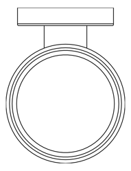 Plan Image of TumblerHolder SurfaceMount Phoenix Radii RoundPlate