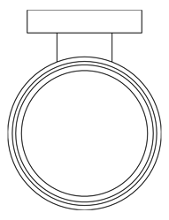 Plan Image of TumblerHolder SurfaceMount Phoenix Radii SquarePlate