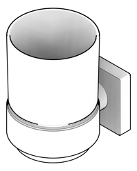 3D Documentation Image of TumblerHolder SurfaceMount Phoenix Radii SquarePlate