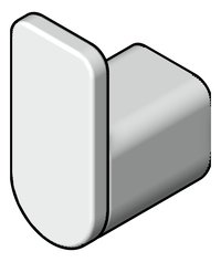 3D Shaded Image of RobeHook SurfaceMount Abey Vela