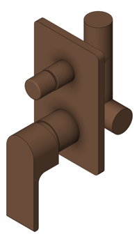 3D Shaded Image of MixerTap Wall Abey ParkAvenue ShowerBathDiverter