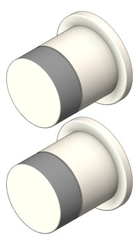3D Shaded Image of MixerTap Wall Abey PocoP BathShower Circular