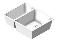 3D Shaded Image of Sink Kitchen Abey CUA OneAndOneThirdBowl