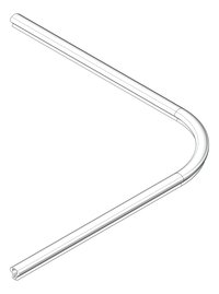 3D Shaded Image of FallProtection RigidRail Kattsafe Stealth Curve FloorOverheadMount