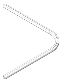 3D Shaded Image of FallProtection RigidRail Kattsafe Stealth Curve WallMount Internal