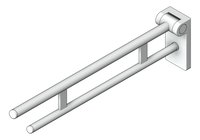 3D Shaded Image of SupportArms Toilet Nero MeccaCare Foldable