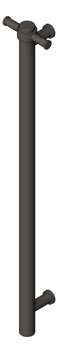 3D Shaded Image of TowelRail SurfaceMount Nero Vertical NonHeated