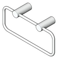 3D Shaded Image of TowelRing SurfaceMount Nero Mecca New