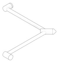 3D Documentation Image of GrabRail 90Deg Nero MeccaCare Corner 32mm