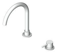 3D Shaded Image of MixerSet Basin Nero Mecca Swivel Round