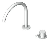 3D Shaded Image of MixerSet BathKitchen Nero Mecca Arc