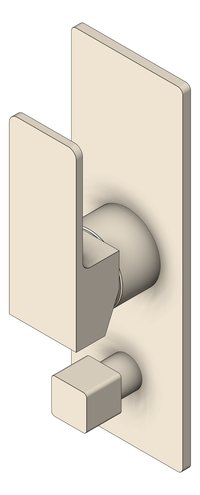 3D Shaded Image of MixerTap Shower Nero Celia Diverter