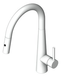3D Shaded Image of Mixer Sink Nero Dolce PullOut VeggieSpray