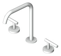 3D Shaded Image of TapSet BathKitchen Nero Mecca Edge Spout