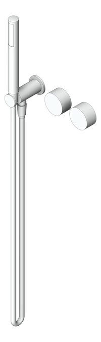 3D Shaded Image of TapSet Wall Nero KaraProgressive Shower BackPlate