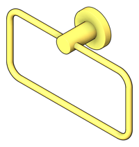 3D Shaded Image of TowelHolder Hand Phoenix Radii RoundPlate