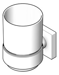 3D Shaded Image of TumblerHolder SurfaceMount Phoenix Radii SquarePlate
