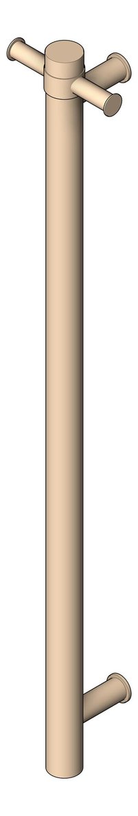 3D Shaded Image of TowelRail SurfaceMount Nero Mecca Vertical Heated