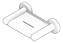 3D Documentation Image of SoapDish Wall Phoenix Radii RoundPlate