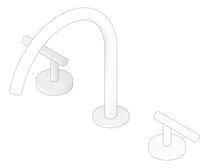 3D Documentation Image of TapSet BathKitchen Nero Mecca Arc Spout