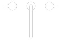 Plan Image of TapSet BathKitchen Nero Mecca Arc Spout